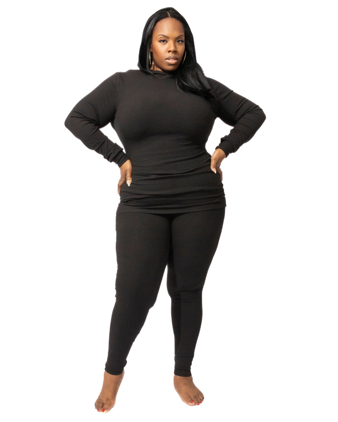 🎁 Soft Sculpt Ribbed Ruched Tunic Hoodie (100% off)