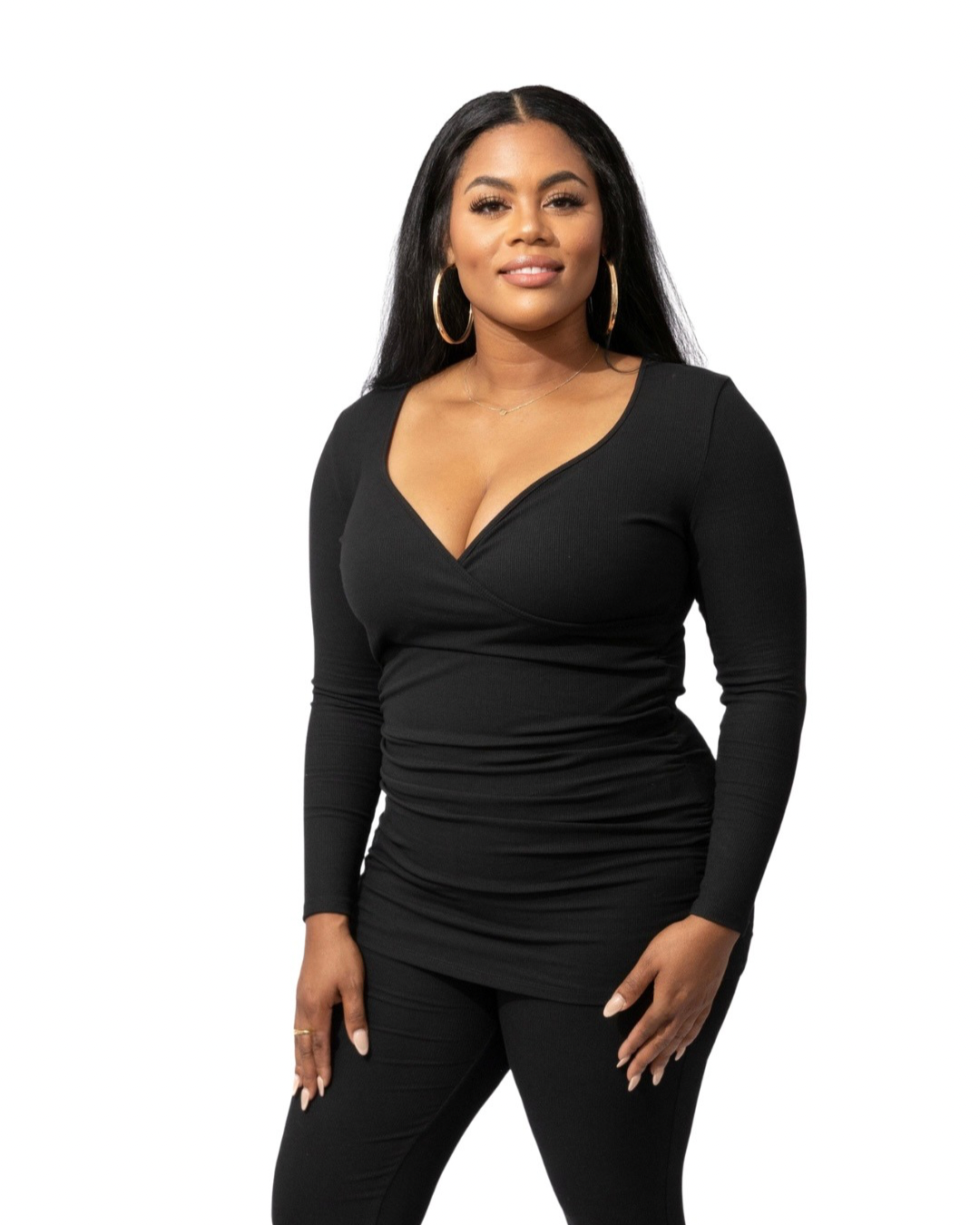 🎁 Soft Sculpt Ribbed Ruched Sweetheart Tunic (100% off)